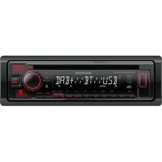 Recepteur multimedia Kenwood KDC-BT450DAB Noir 1 DIN 50W Bluetooth DAB