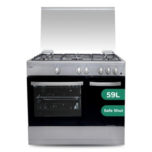 Cocina de Gas Svan SKGW5901PBX 90cm 5 Quemadores Horno 59l