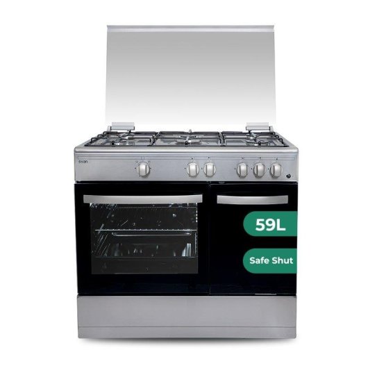 Cocina de Gas Svan SKGW5901PBX 90cm 5 Quemadores Horno 59l
