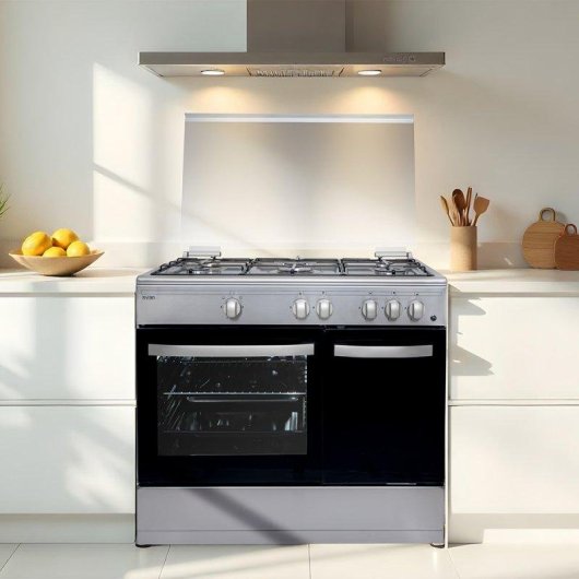 Cocina de Gas Svan SKGW5901PBX 90cm 5 Quemadores Horno 59l