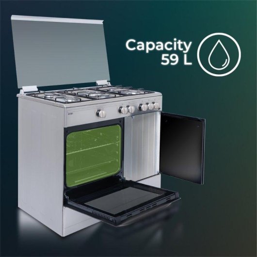 Cocina de Gas Svan SKGW5901PBX 90cm 5 Quemadores Horno 59l