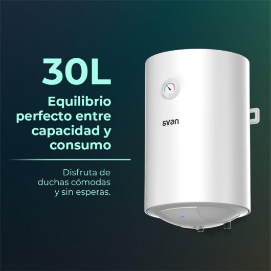 Termo eléctrico Svan 30L 1500W vertical blanco con control manual