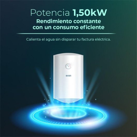Termo eléctrico Svan 30L 1500W vertical blanco con control manual