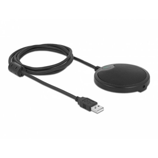 Microfono Delock USB omnidirezionale con tasto mute e uscita cuffie