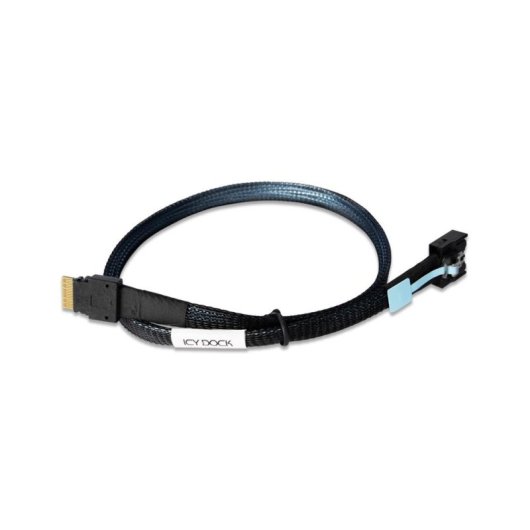 Cable Icy Dock MB403L-B SAS SlimSAS a MCIO 50 cm Negro