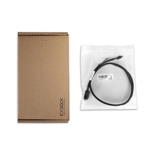 Cable Icy Dock MB403L-B SAS SlimSAS a MCIO 50 cm Negro