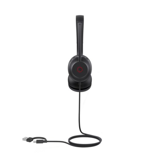 Auriculaires Yealink UH35 Dual filaires USB-C/A pour appels et musique noirs