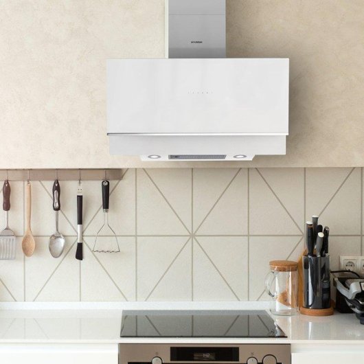 Campana extractora Hyundai HCPD900AB Doble tiro 90 cm con control táctil y Booster