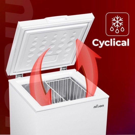Congelador Horizontal Nilson NCH1001EDC 98L Clase E Dual Cooling