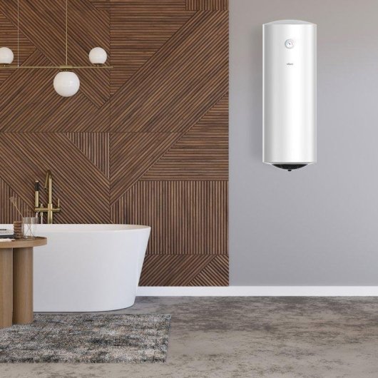 Termo eléctrico Nilson 80L 1500W vertical blanco manual con válvula seguridad