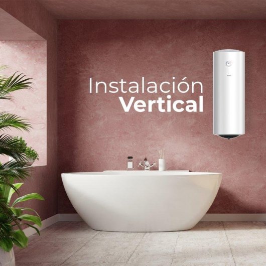 Termo eléctrico Nilson 80L 1500W vertical blanco manual con válvula seguridad