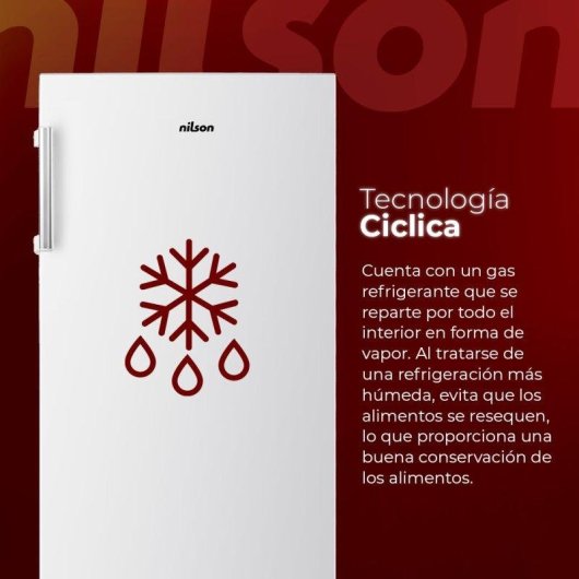 Congelador Vertical Nilson NCV145500E 165L Eficiencia E