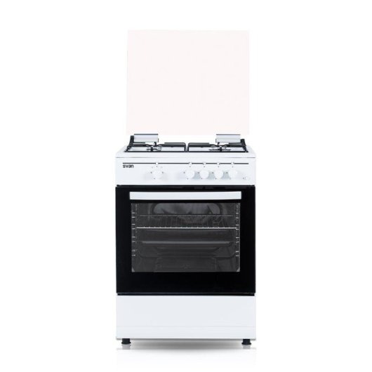 Cocina de gas Svan SKG4601 ancho 60 cm blanca 4 quemadores horno 59L