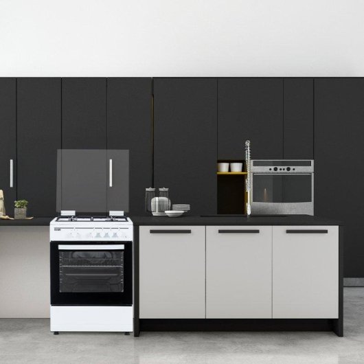 Cocina de gas Svan SKG4601 ancho 60 cm blanca 4 quemadores horno 59L