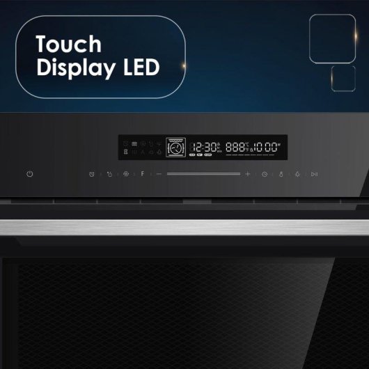 Horno Multifunción Hyundai HHMFC4512DB00 Manual 50L 60cm Doble Grill Negro