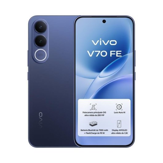 Vivo V70 FE 5G 8GB 512GB 6.83" Azul + Auriculares + Cargador 90W
