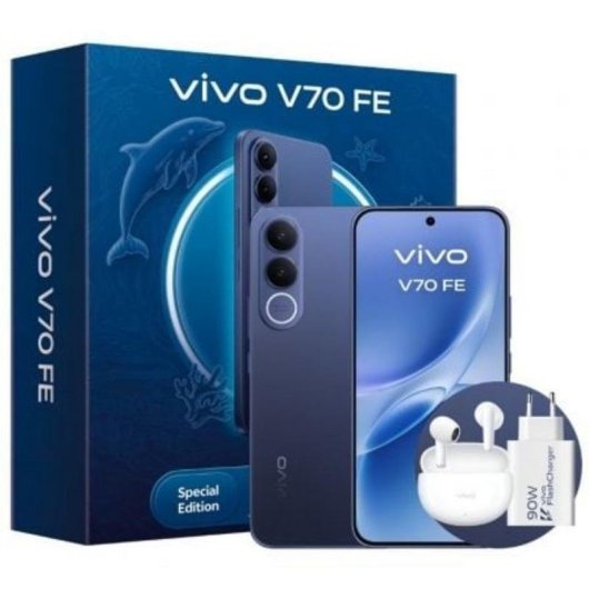Vivo V70 FE 5G 8GB 512GB 6.83" Azul + Auriculares + Cargador 90W