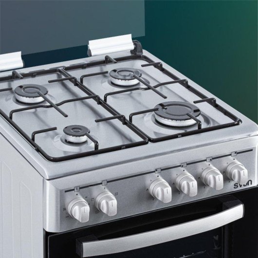Cocina Mixta Svan SKM4501X 50cm Gas Butano Horno Eléctrico A