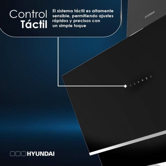 Campana extractora Hyundai HCPD900AN Doble tiro 90cm con control táctil Booster