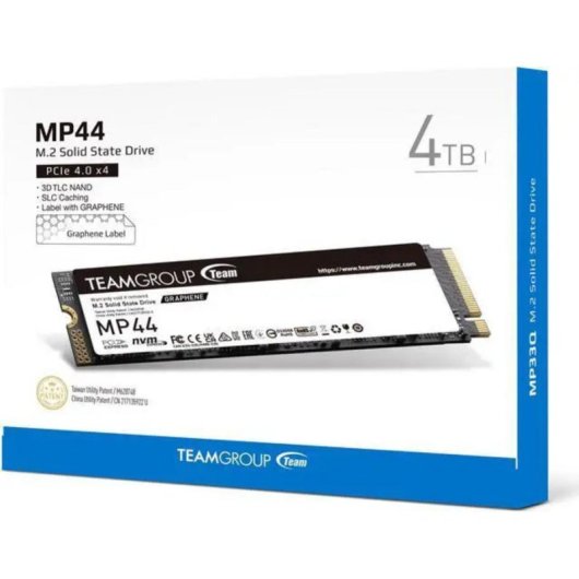 Disco Duro Team Group MP44 4TB M.2 PCIe 4.0 NVMe 7400MB/s + Grafeno