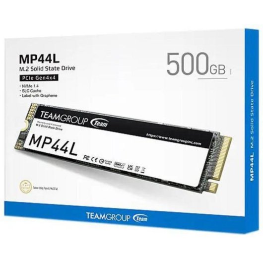 Disco Duro Team Group MP44L 500GB M.2 PCIe 4.0 NVMe 5000MB/s + Graphen-Kuhler