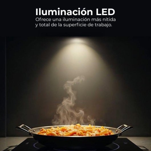 Campana extractora Svan SCPD601AN Doble tiro 60 cm cristal negro táctil