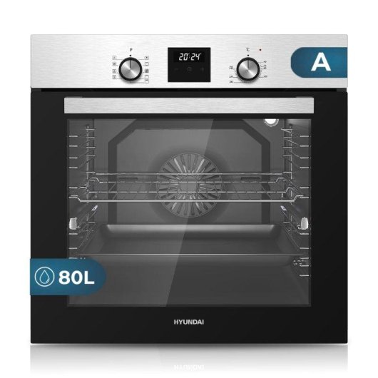 Horno Multifunción Hyundai HHM10800DX Hidrolítico 80L 60cm Turbo Inox