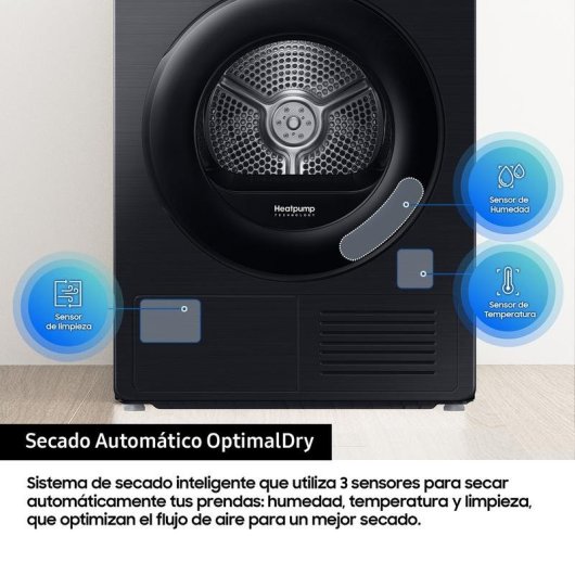 Secadora bomba de calor Samsung DV90DG52A0ABEC 9 kg Clase C Wi-Fi y AI