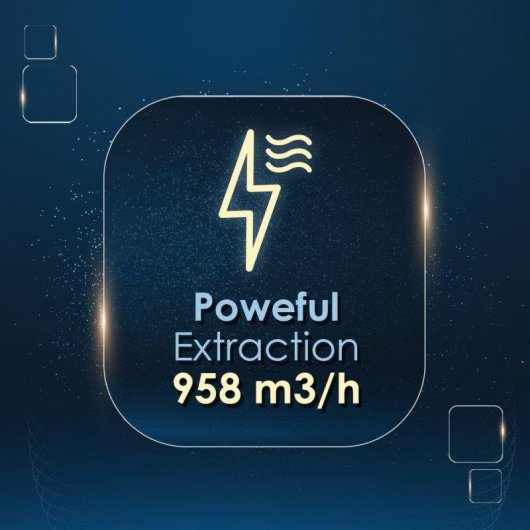 Campana extractora Hyundai HCTT90DCB00 Doble tiro 90cm con motor Inverter