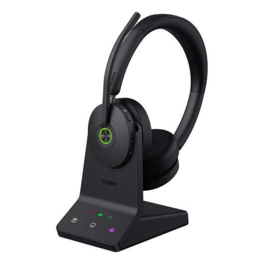 Auriculares Yealink WH68 Teams sem fios e com fios Bluetooth com Cancelamento Ativo de Ruído pretos
