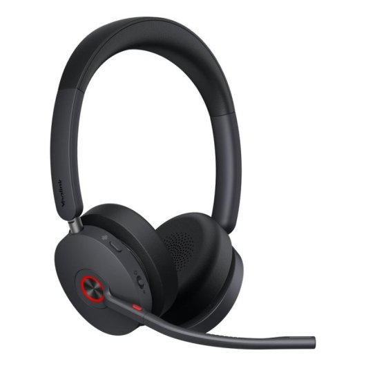 Auriculaires Yealink WH68 UC sans fil et filaires Bluetooth avec Réduction Active du Bruit Noir