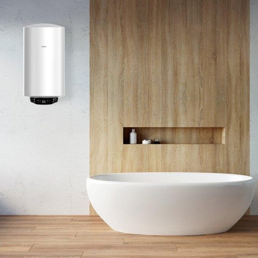 Termo eléctrico Nilson 50L 1500W vertical blanco táctil LED