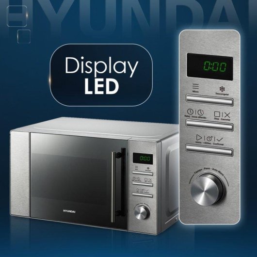 Microondas Hyundai HMW2700DX 20 Litros 700 W Inox Display LED Auto Cooking