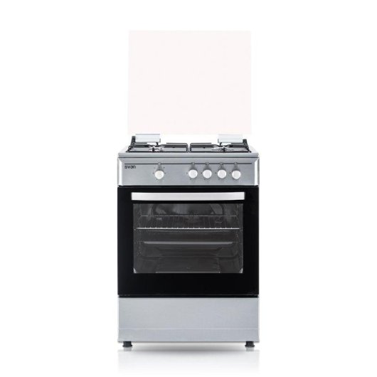 Cocina de gas Svan SKG4601X Ancho 60 cm Inox 4 quemadores horno 59l