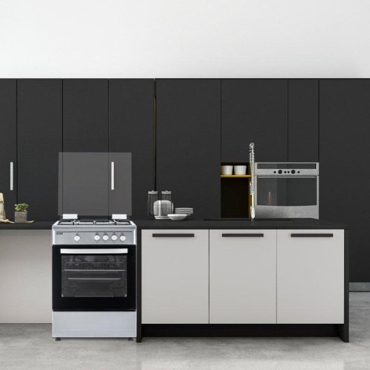 Cocina de gas Svan SKG4601X Ancho 60 cm Inox 4 quemadores horno 59l