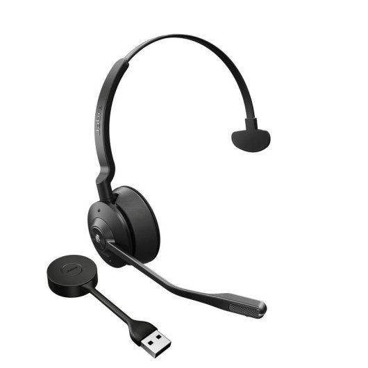 Auriculares Jabra Engage 55 inalámbricos DECT para oficina con micrófono y cancelación de ruido, negro y titanio