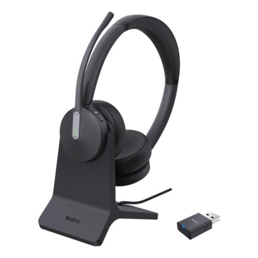 Auriculaires Yealink WH64 sans fil Bluetooth pour bureau et Teams noirs
