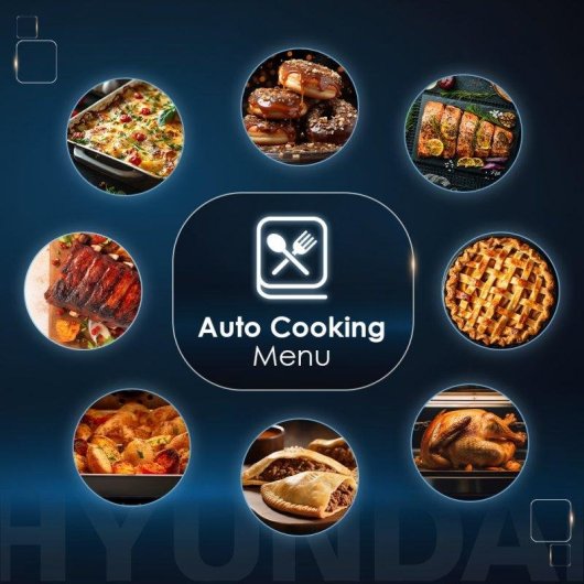 Microondas Hyundai HHMW3414DGW00 34 Litros 900W con Grill y Cocina Multifunción