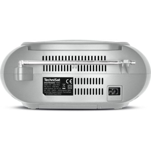 Radio CD Technisat DigitRadio 1990 3W RMS Bluetooth USB MP3 Zilver
