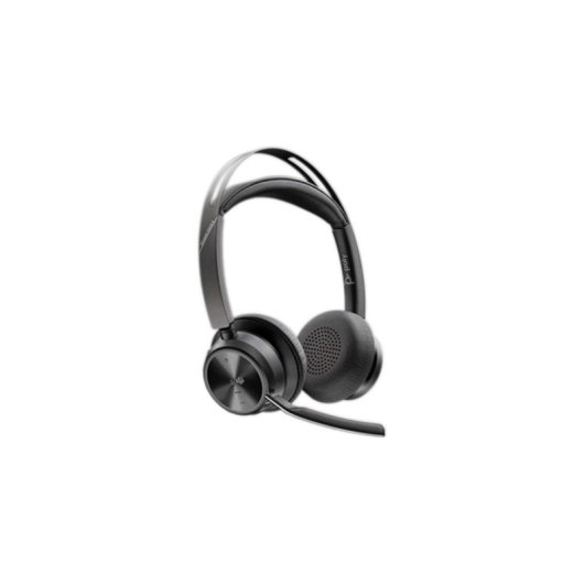 Auriculaires Poly Voyager Focus 2-M sans fil Bluetooth avec Réduction de Bruit, Microphone Boom et Base de Charge Noir