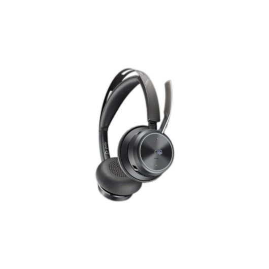 Auriculaires Poly Voyager Focus 2-M sans fil Bluetooth avec Réduction de Bruit, Microphone Boom et Base de Charge Noir