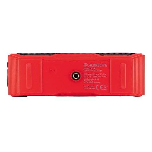 Radio Albrecht DR 112 DAB+ FM 5W USB Type-C Noir Rouge