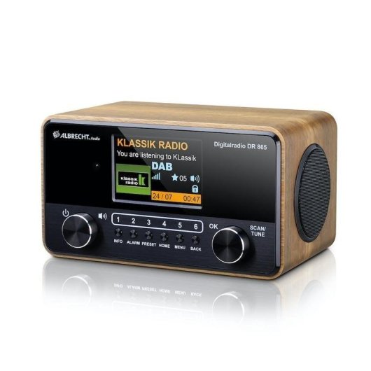 Radio Portátil Albrecht DR 865 DAB+ FM 14W Pantalla TFT 4"