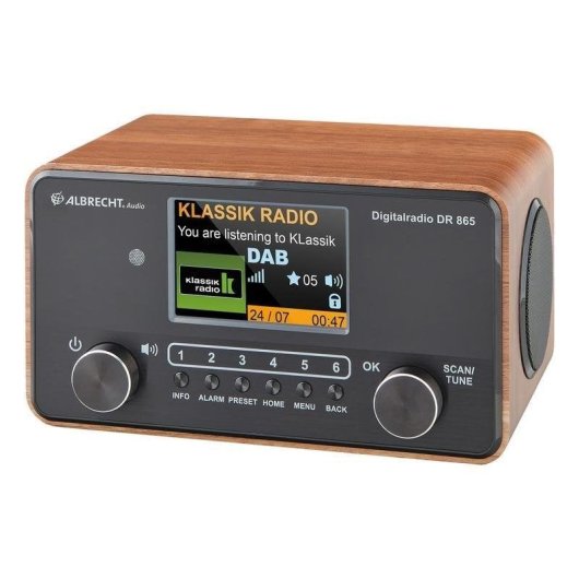 Radio Portátil Albrecht DR 865 DAB+ FM 14W Pantalla TFT 4"