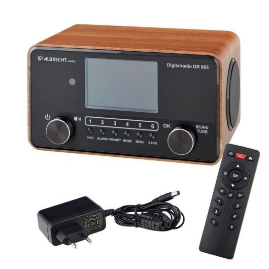 Radio Portátil Albrecht DR 865 DAB+ FM 14W Pantalla TFT 4"