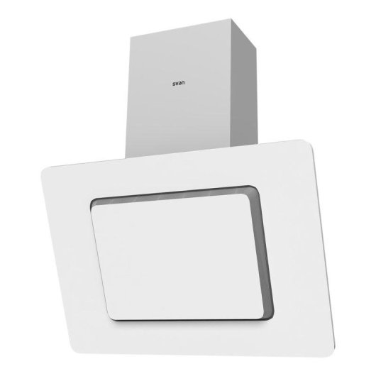 Campana extractora Svan SVCC8080B Doble tiro 80cm cristal blanco táctil