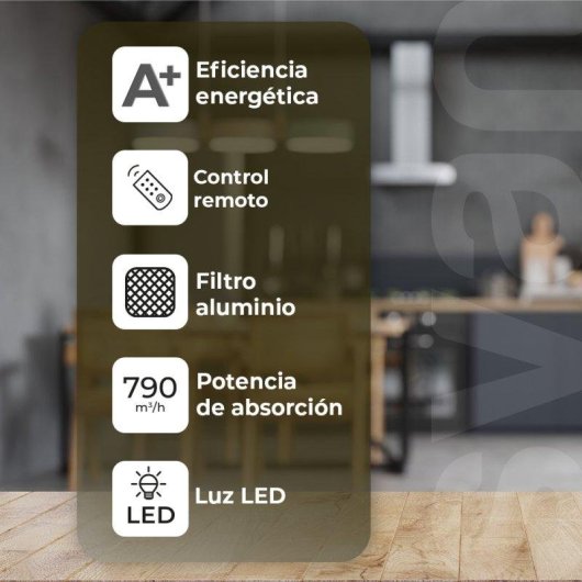 Campana extractora Svan SVCC8080B Doble tiro 80cm cristal blanco táctil