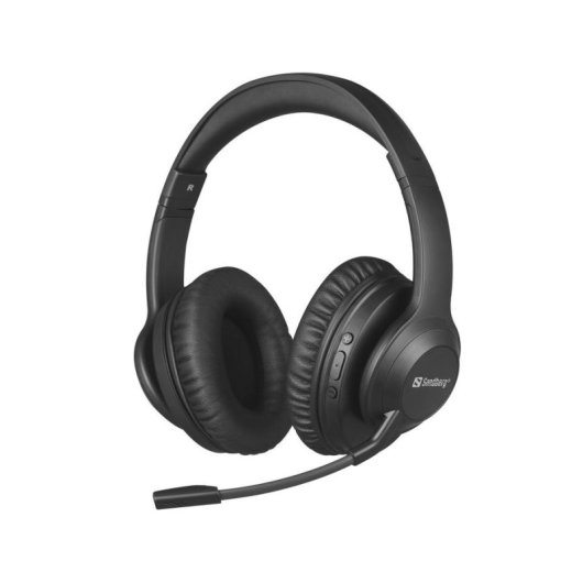 Auriculares Sandberg 126-45 inalámbricos Bluetooth con Cancelación de Ruido, Micrófono y 24h autonomía, negro