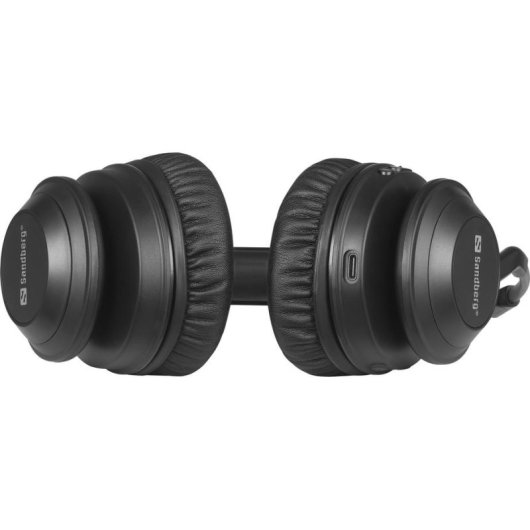 Auriculares Sandberg 126-45 inalámbricos Bluetooth con Cancelación de Ruido, Micrófono y 24h autonomía, negro
