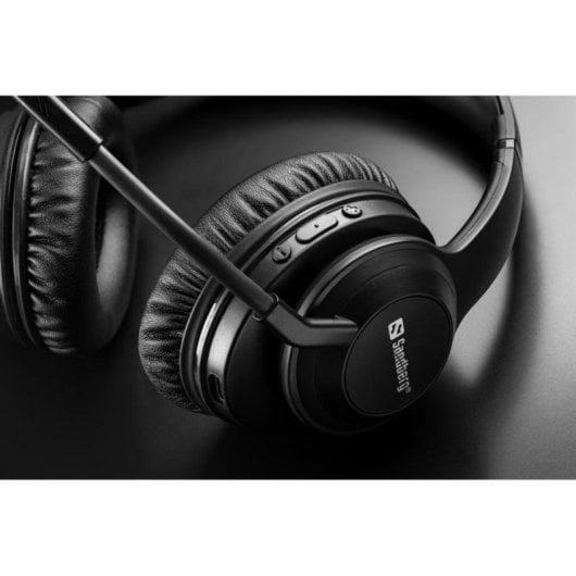 Auriculares Sandberg 126-45 inalámbricos Bluetooth con Cancelación de Ruido, Micrófono y 24h autonomía, negro